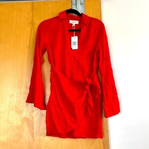 NWT! L*SPACE Las Palmas Dress - XS in color Flame